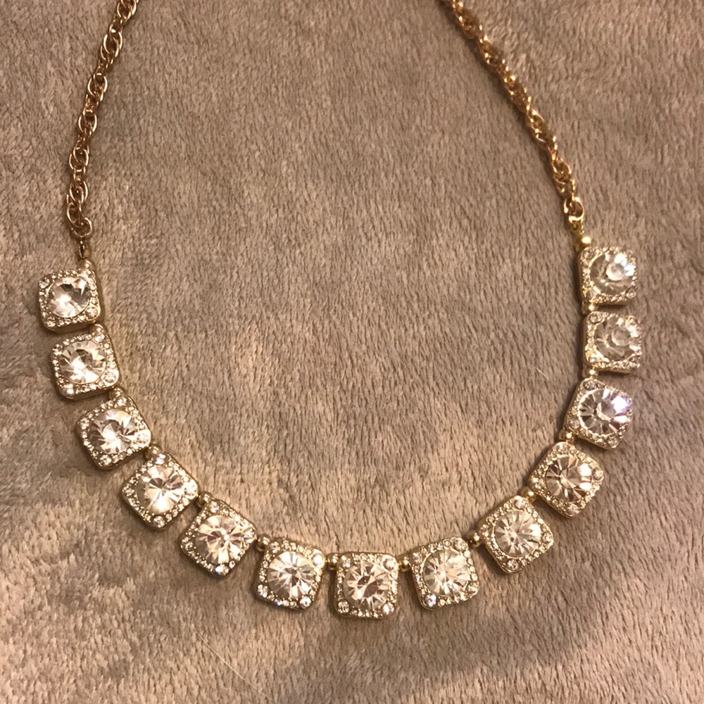 Big rhinestone statement necklace.